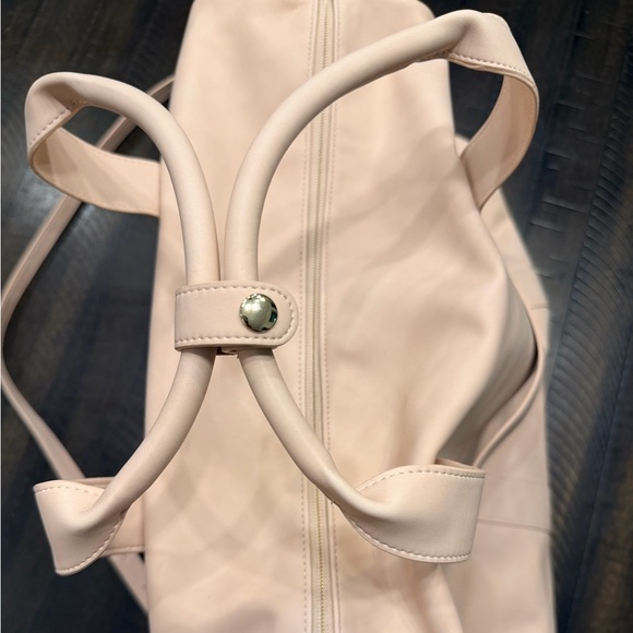 West Elm Vegan Leather Blush Pink Weekend Duffel Bag - Picture 3 of 8